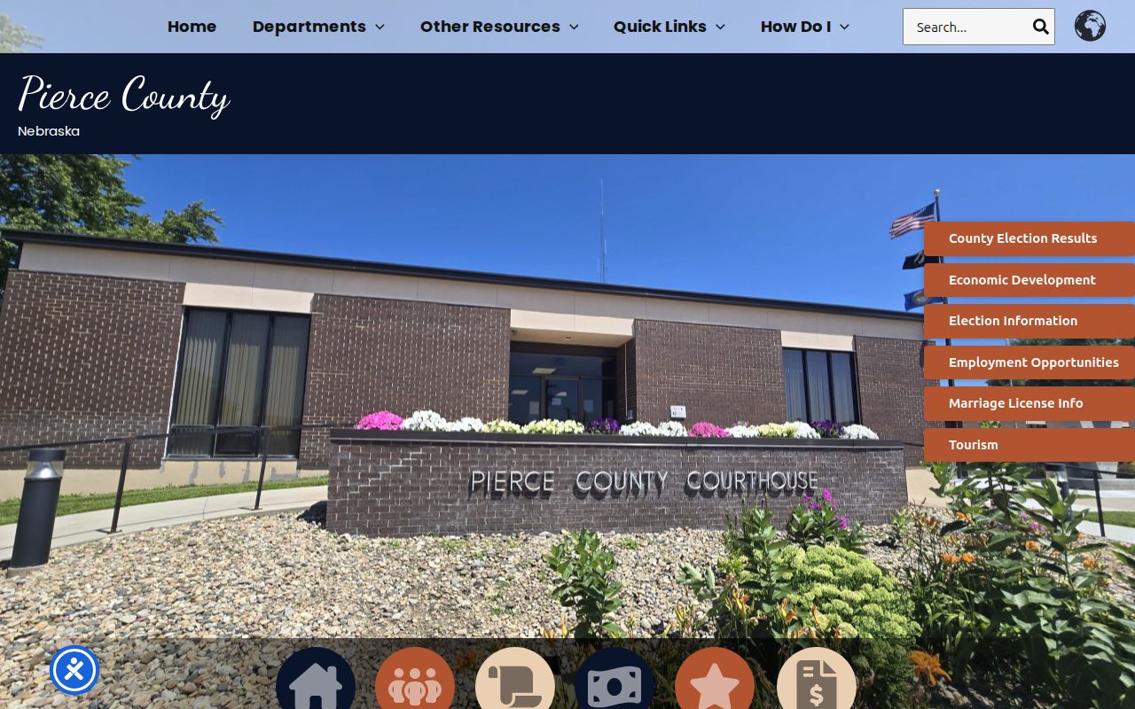 Pierce County government homepage and courthouse access