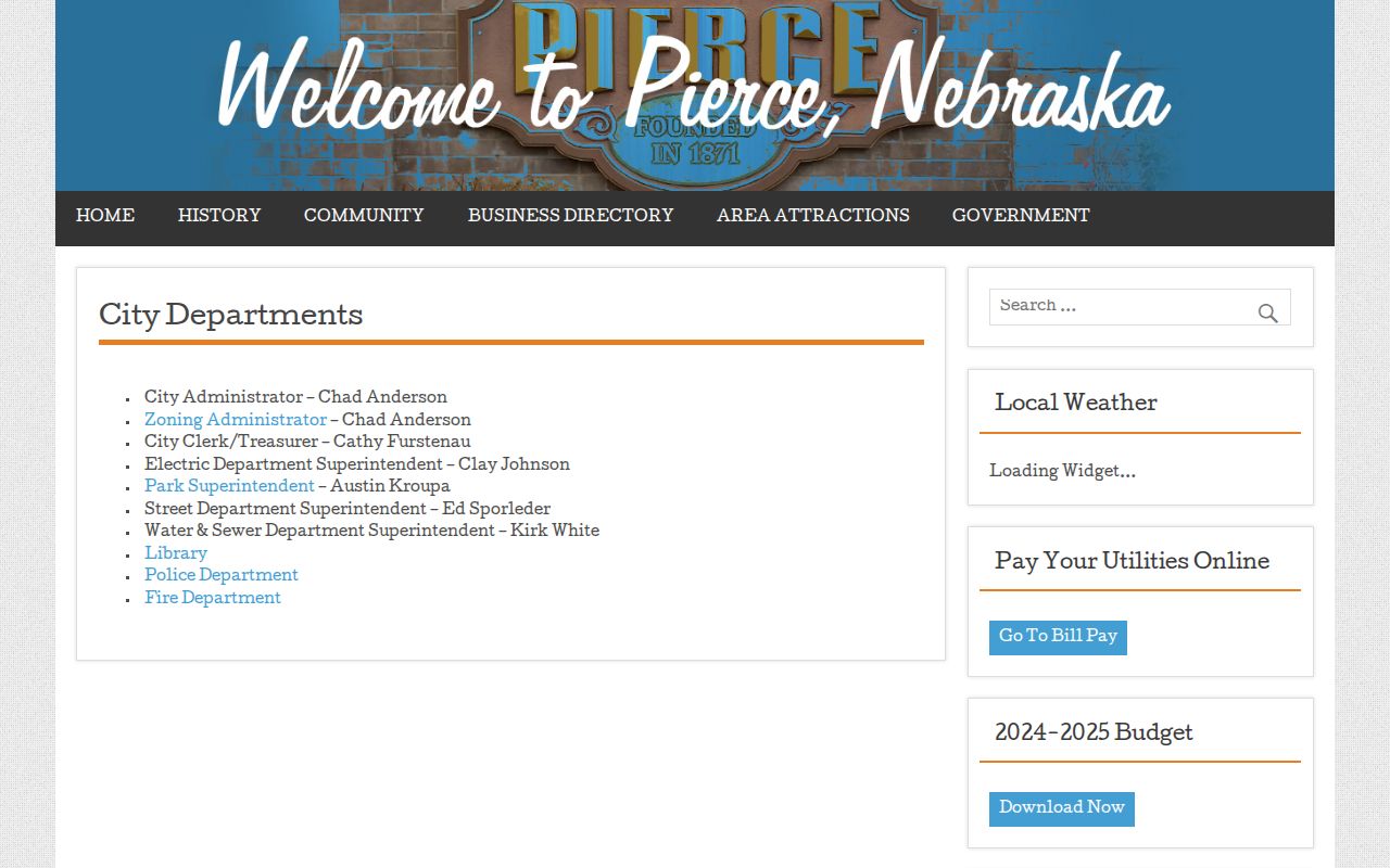 Pierce criminal record access through the city departments page